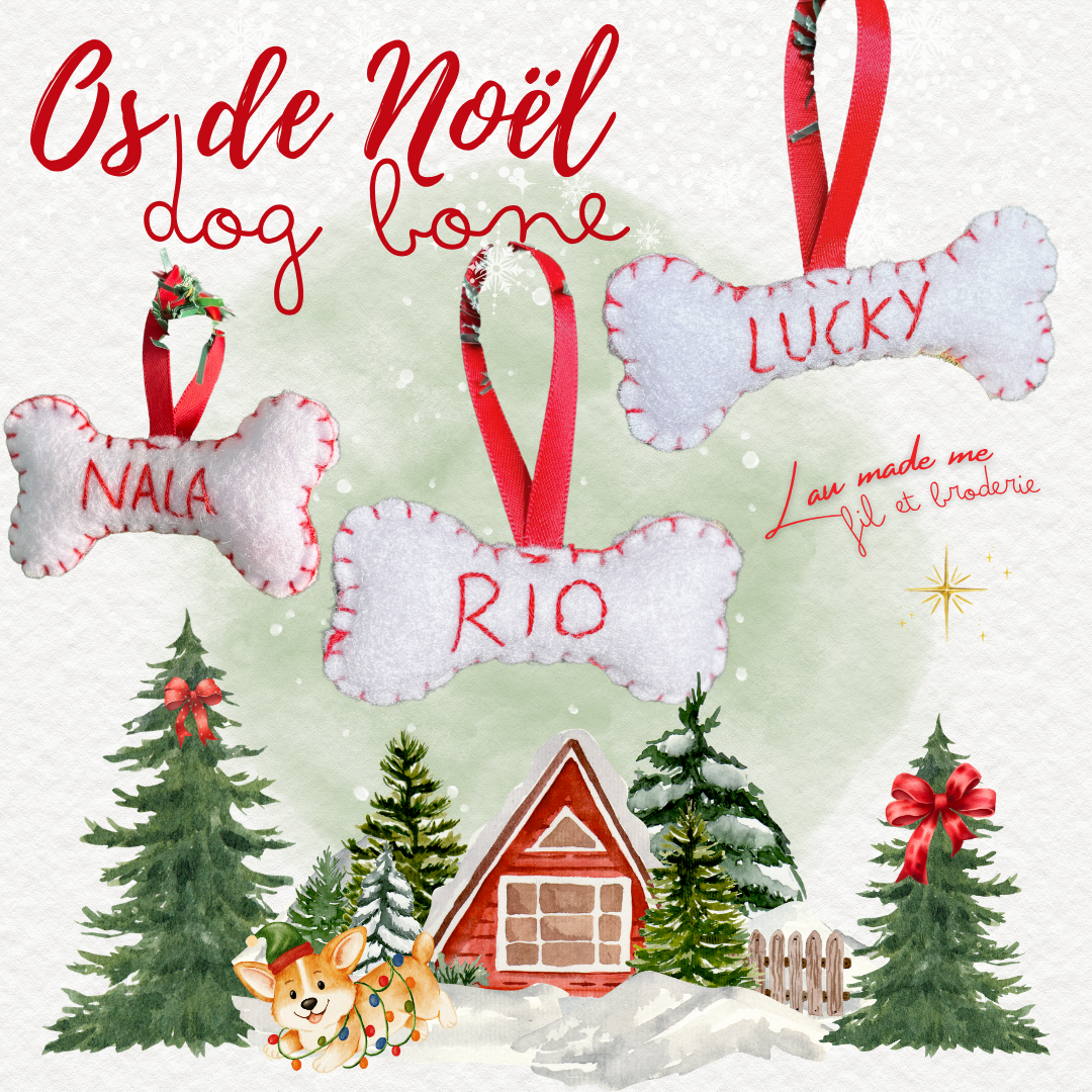 Os de Noël personnalisé 🐶 🦴