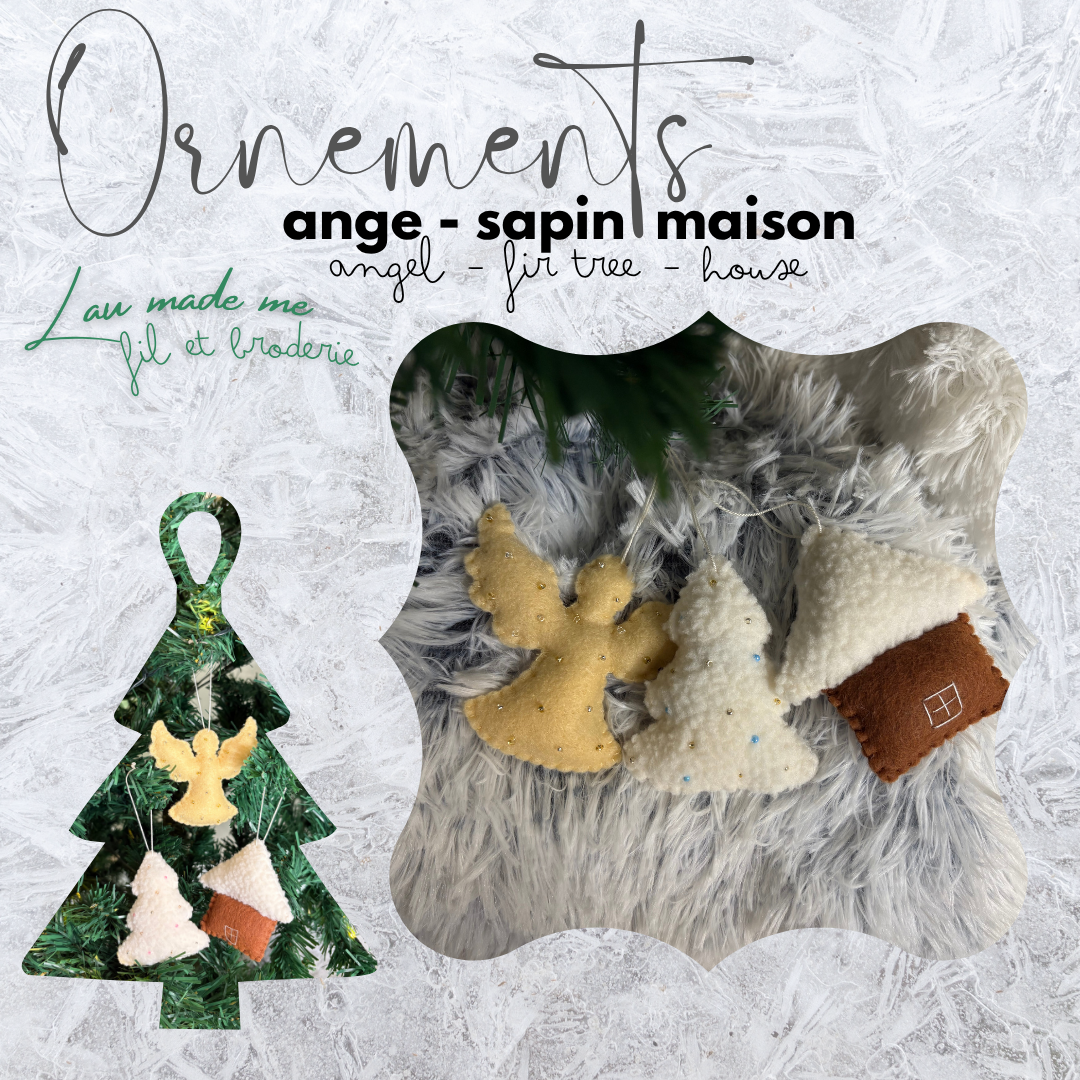 Lot de 3 Ornements de Noël