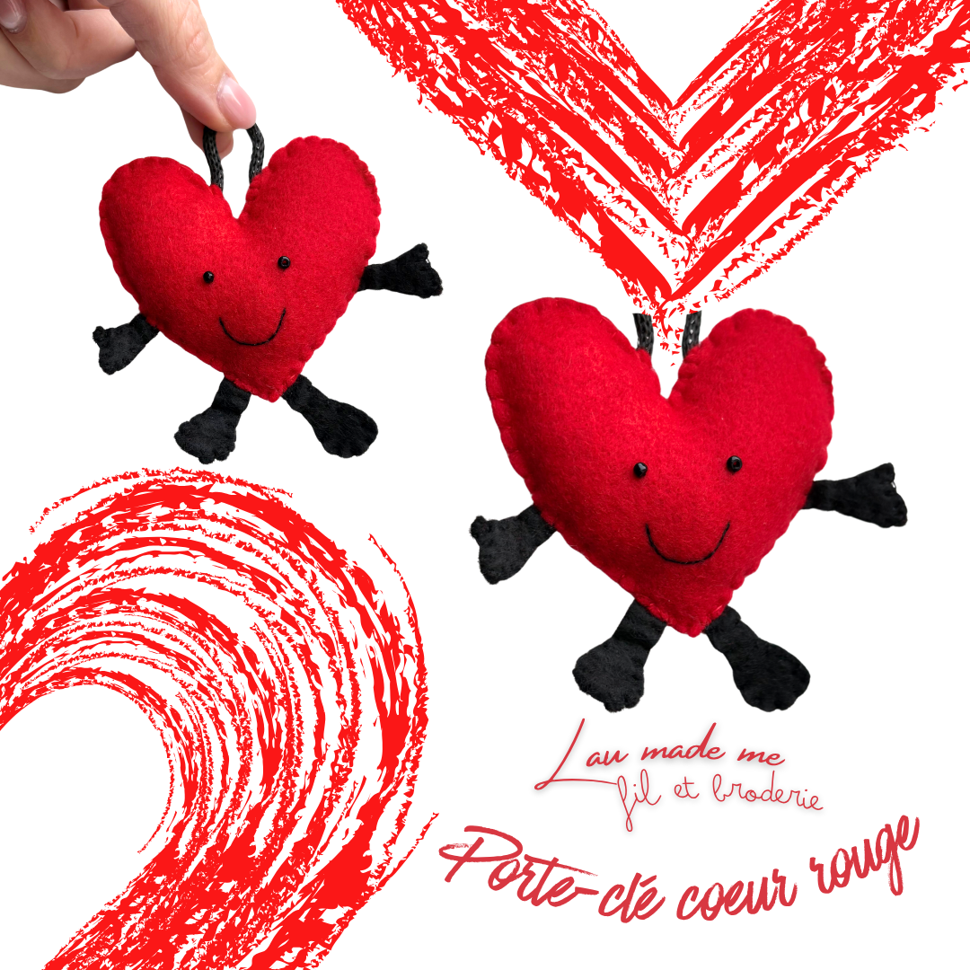 Porte-clé Cœur Rouge ❤️