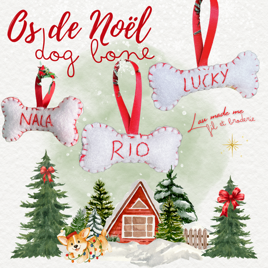 Os de Noël personnalisé 🐶 🦴