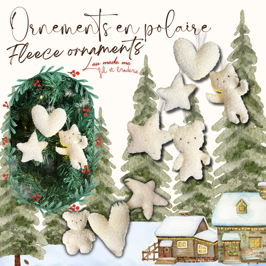 Ornements de Noël en Polaire 🤍