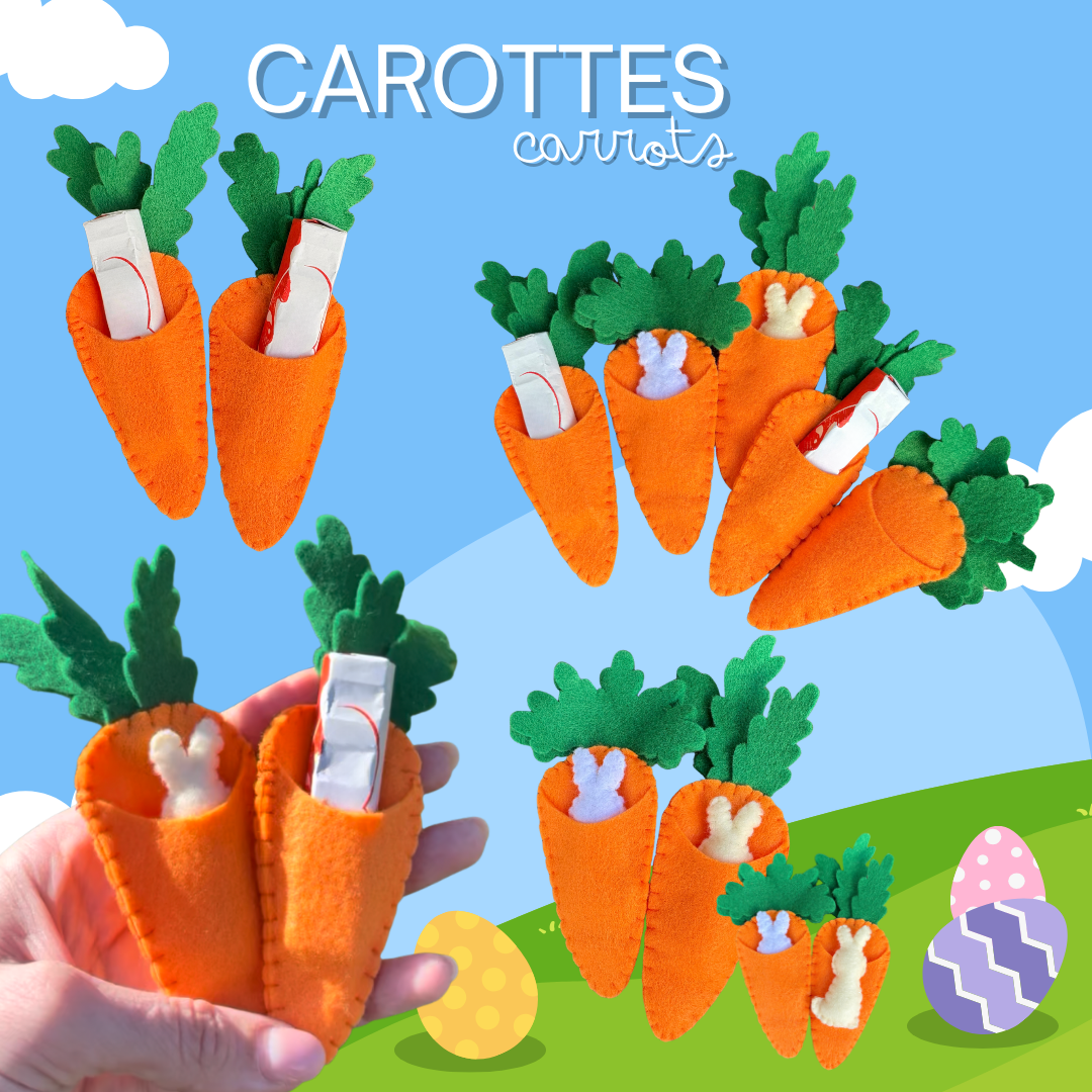 Carotte de Pâques 🥕 avec son lapin 🐰