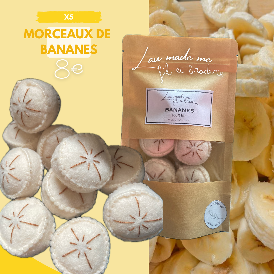 Bananes en morceaux