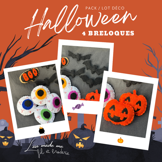 Pack de 4 Breloques d'Halloween