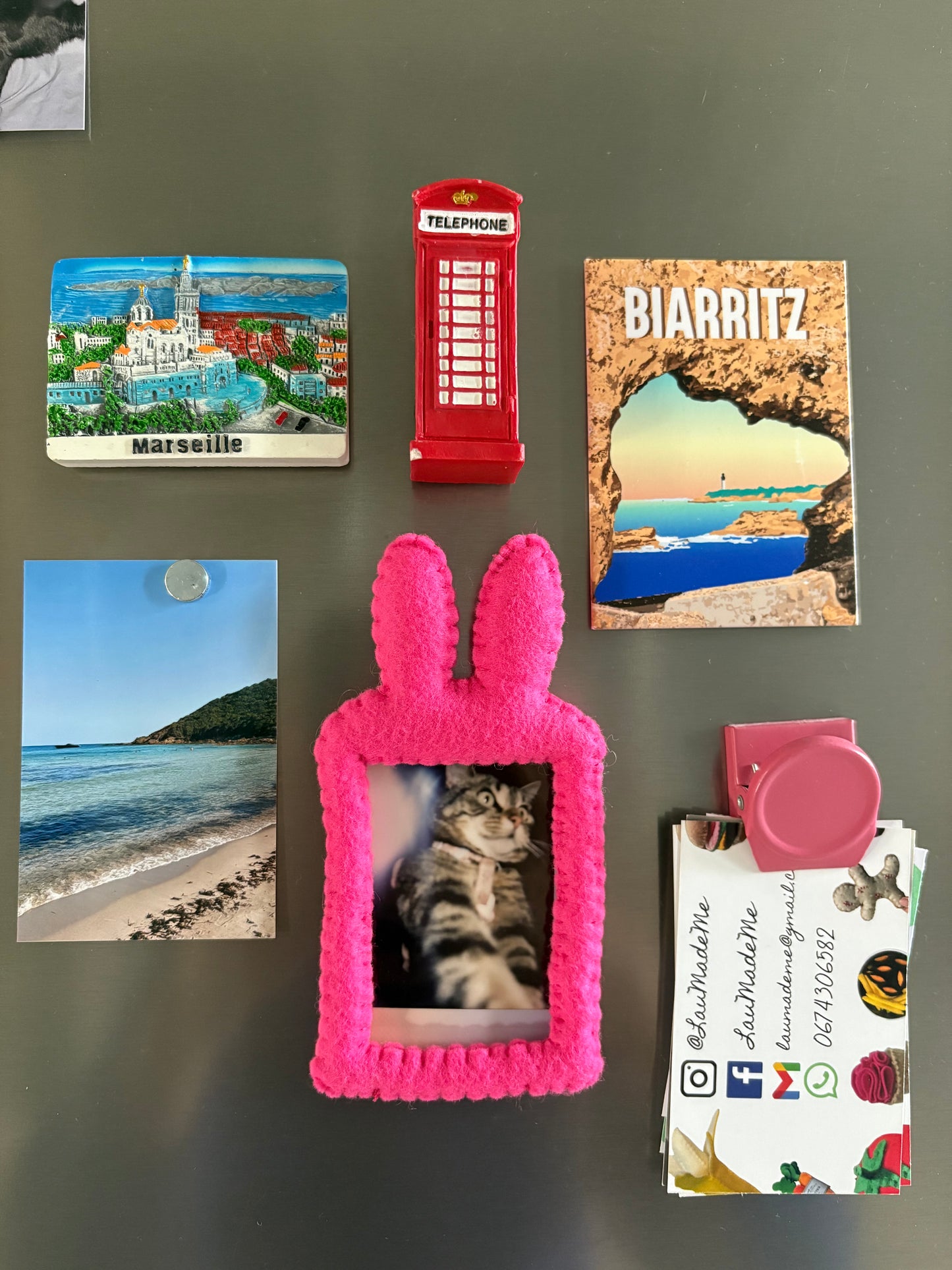 🩷 Cadre Polaroïd en feutrine – Personnalisable et unique