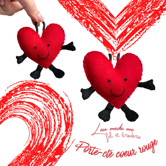 Porte-clé Cœur Rouge ❤️